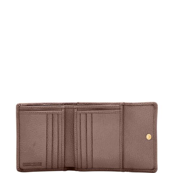 Dooney & Bourke Pebble Grain Small Flap Credit Card Wallet - Elephant - Picture 3 of 4